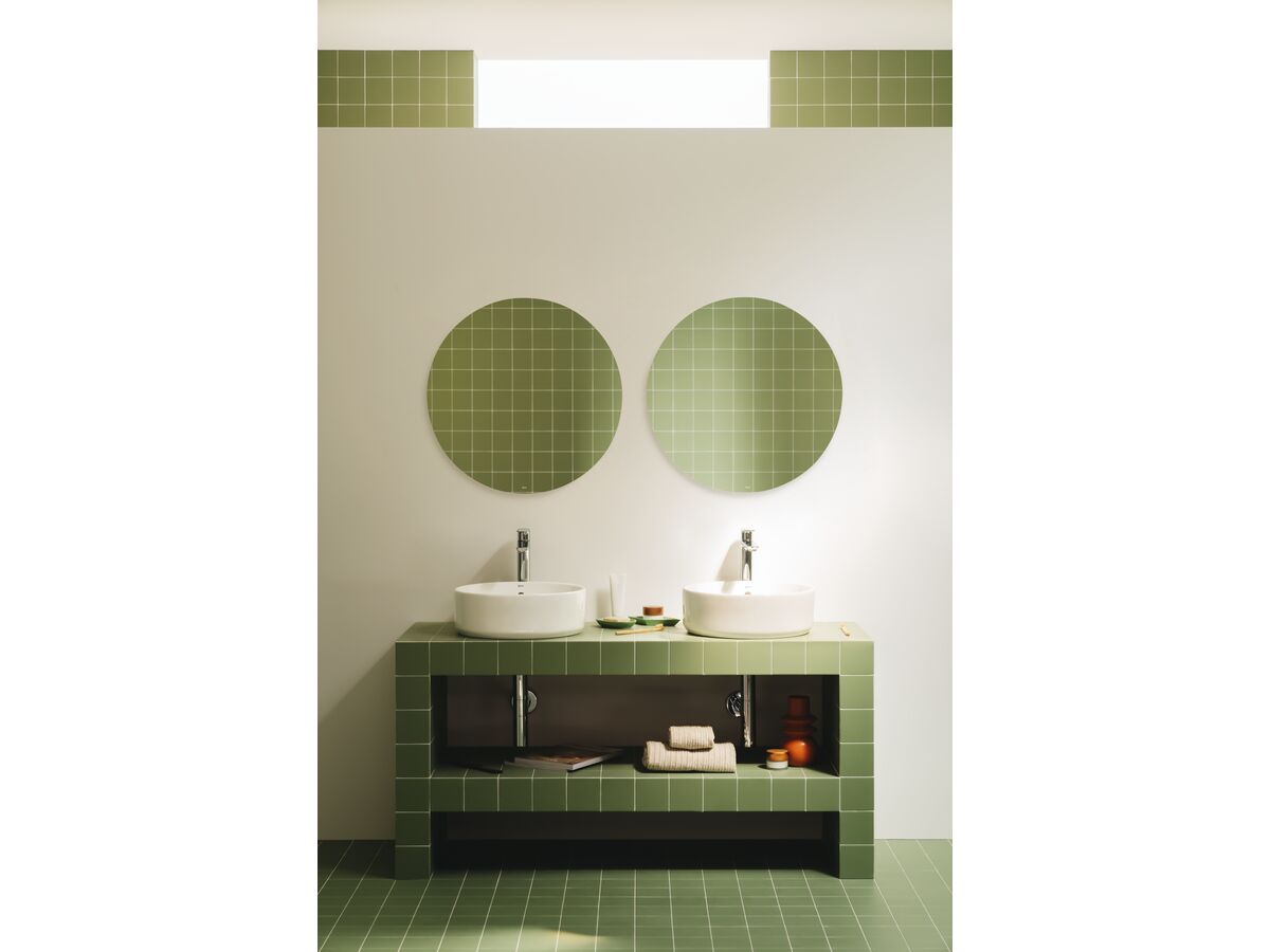 Reece Roca The Gap Round Above Counter Basin 390mm With Overflow White