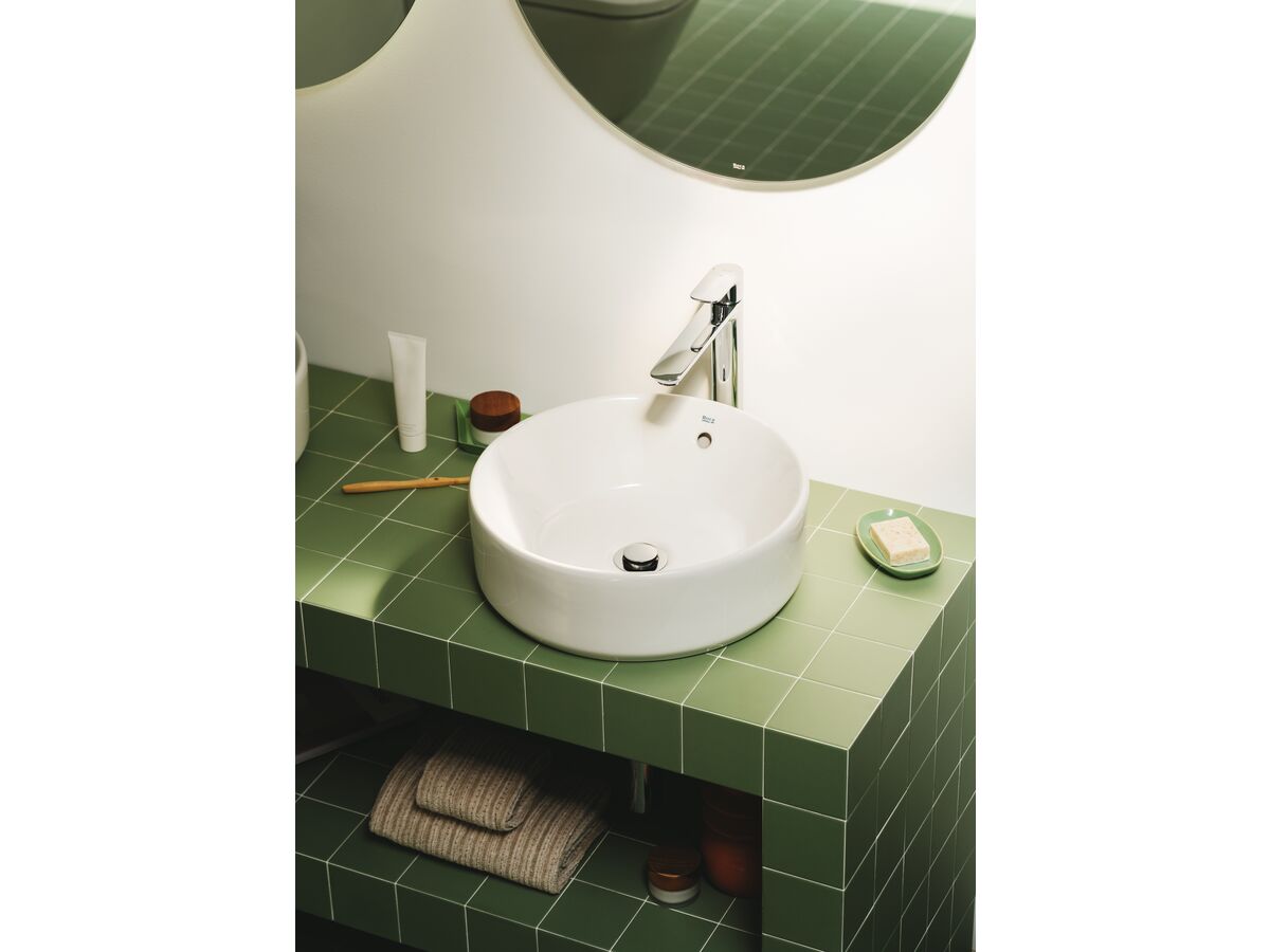 Reece Roca The Gap Round Above Counter Basin 390mm With Overflow White