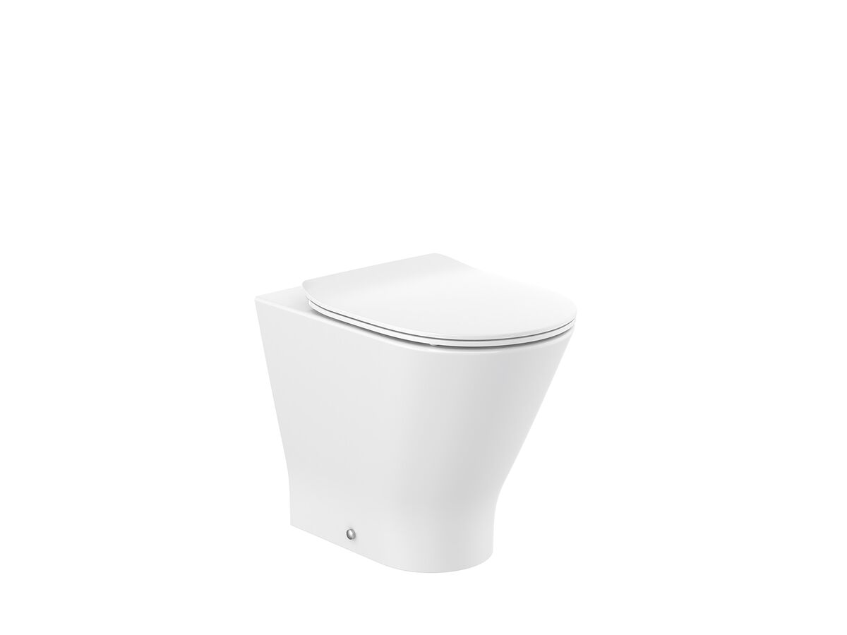 reece Roca The Gap Round Back to Wall Rimless Overheight Pan with Soft Close Quick Release Thin Seat White (4 Star) reece Roca The Gap Round Back to Wall Rimless Overheight Pan with Soft Close Quick Release Thin Seat White (4 Star)