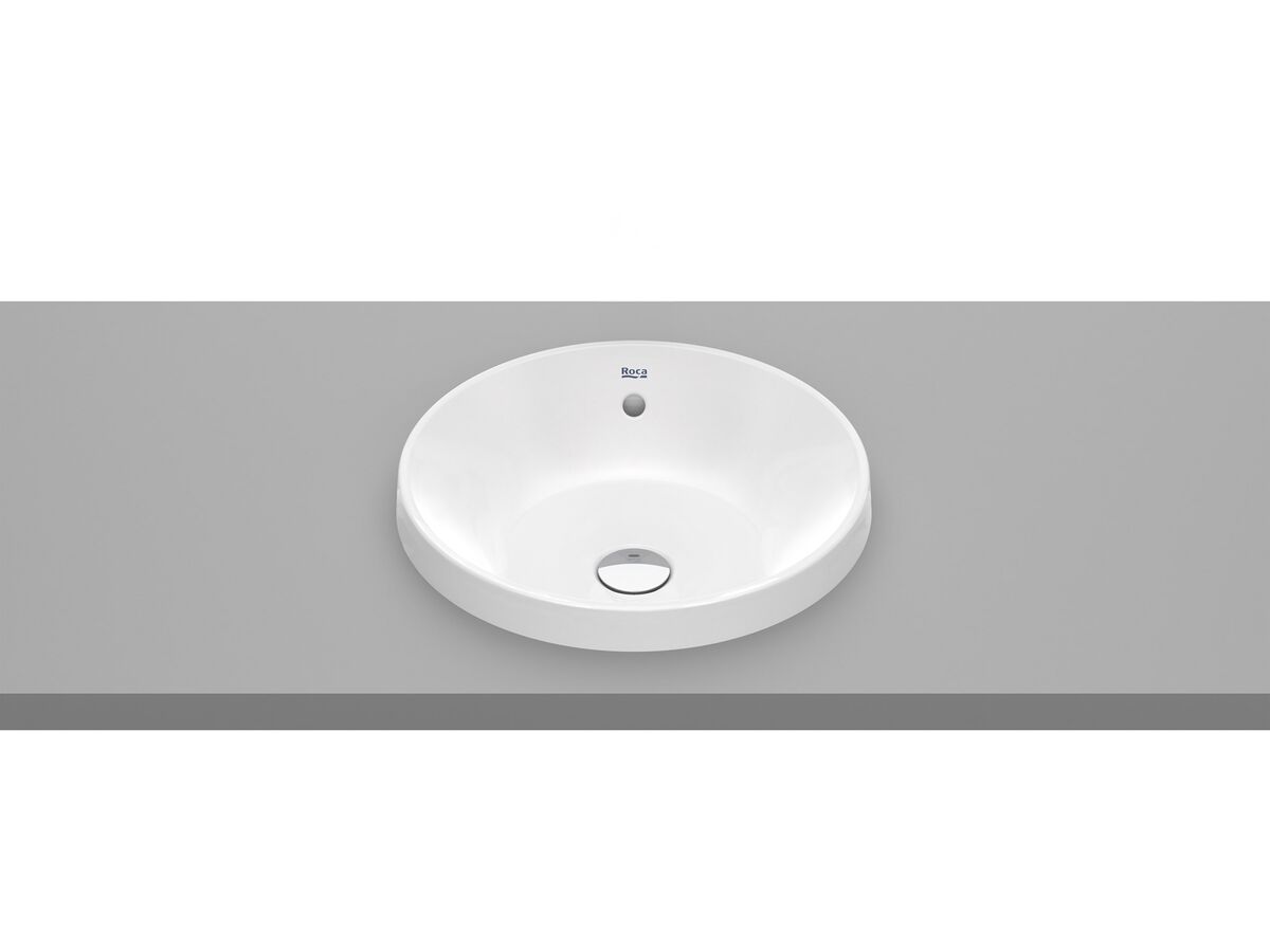 reece Roca The Gap Round Semi Inset Basin 390mm with Overflow White