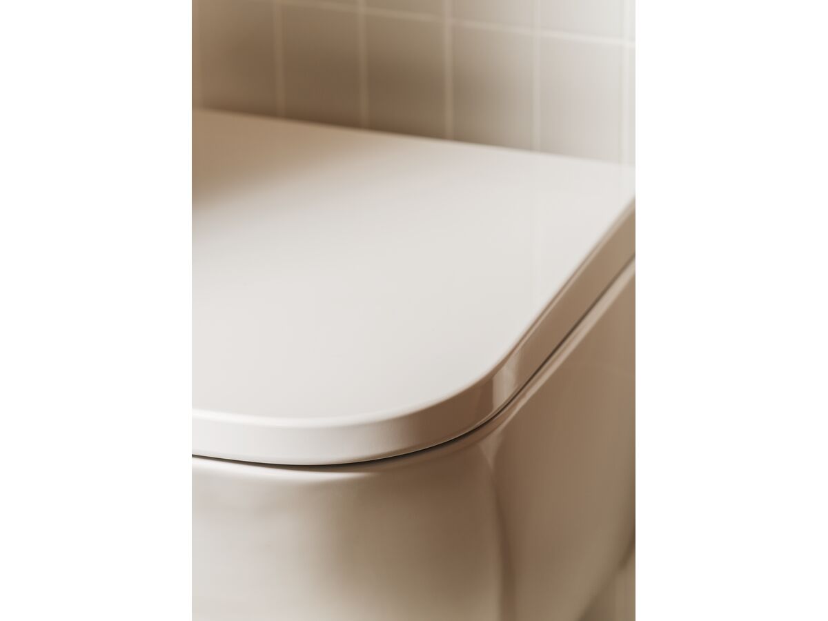 Reece Roca The Gap Round Wall Hung Rimless Pan With Soft Close Quick Release Thick Seat White (4 Star)