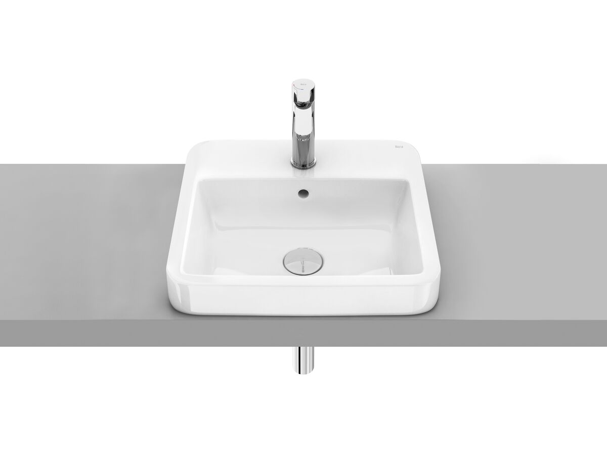 reece Roca The Gap Semi Inset Basin 450mm x 410mm 1 Taphole White reece Roca The Gap Semi Inset Basin 450mm x 410mm 1 Taphole White
