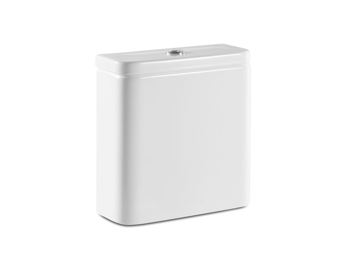 reece Roca The Gap Square Close Coupled Back to Wall Bottom Inlet Cistern Only White (4 Star)