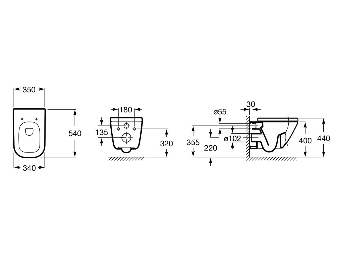 Reece Roca The Gap Wall Hung Pan Soft Close Quick Release Seat MK2 White/Chrome (4 Star)