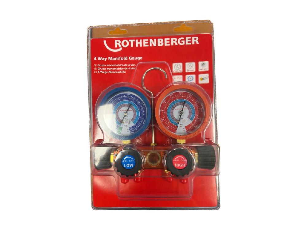 reece Rothenberger Manifold 4 Way with 15000mm Hoses R410A