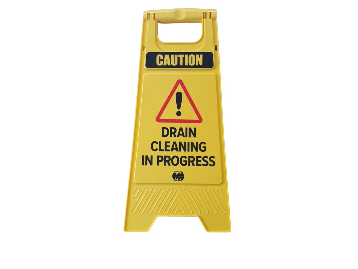 reece Rothenberger Roblast Jetter Safety Sign (DRAIN CLEANING IN PROGRESS)