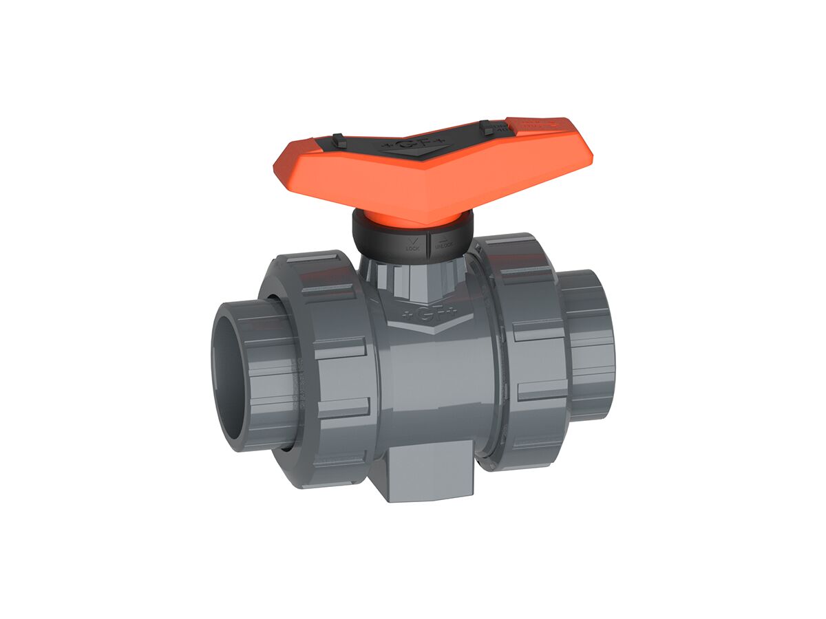 reece Schedule 80 PVC-U Double Union Ball Valve (Plain Female x Plain Female) EPDM Seal 80mm