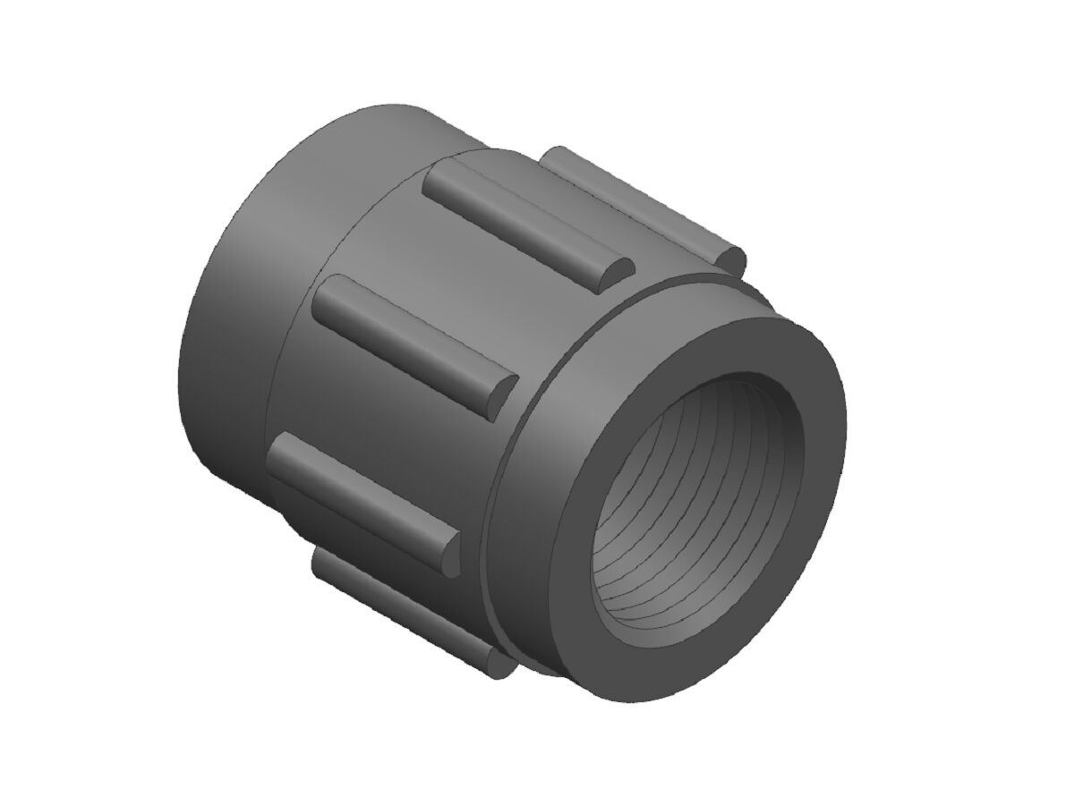 reece Schedule 80 PVC-U Faucet Socket 50mm Plain Female x 50mm BSP Female Parallel
