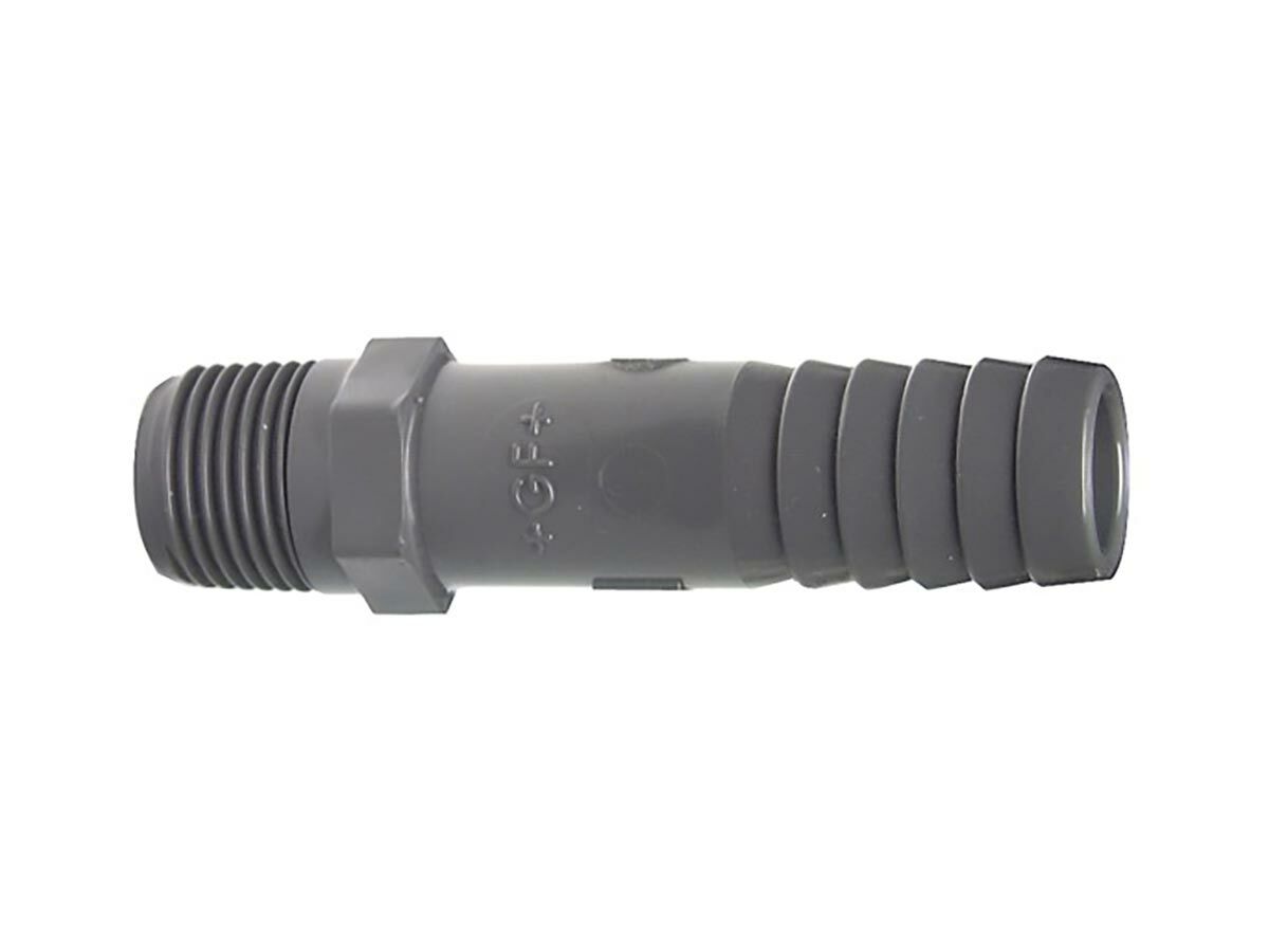 reece Schedule 80 PVC-U Threaded Hose Barb 6mm BSP Male Tapered x 12mm Hose