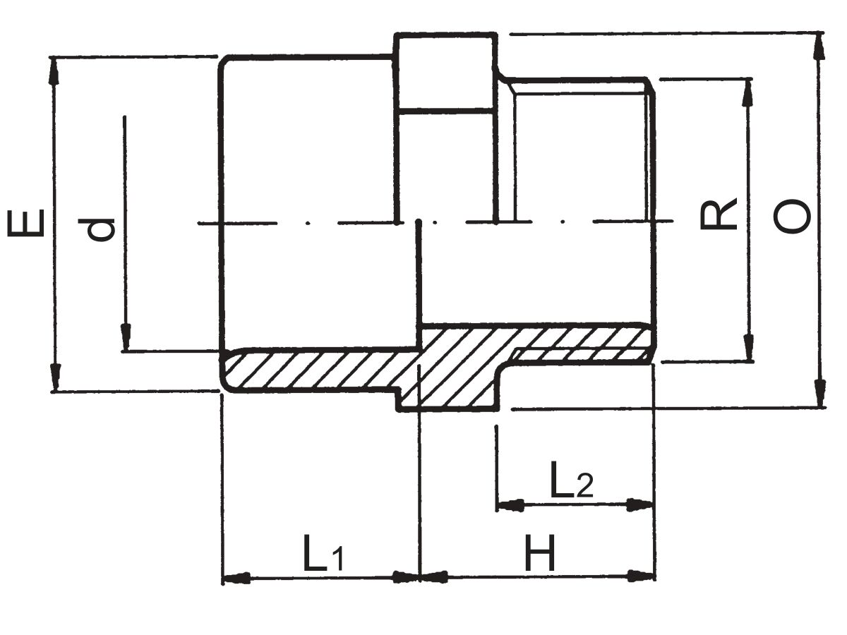 Reece Schedule 80 PVC-U Valve Socket 100mm Plain Female X 100mm BSP Male Tapered
