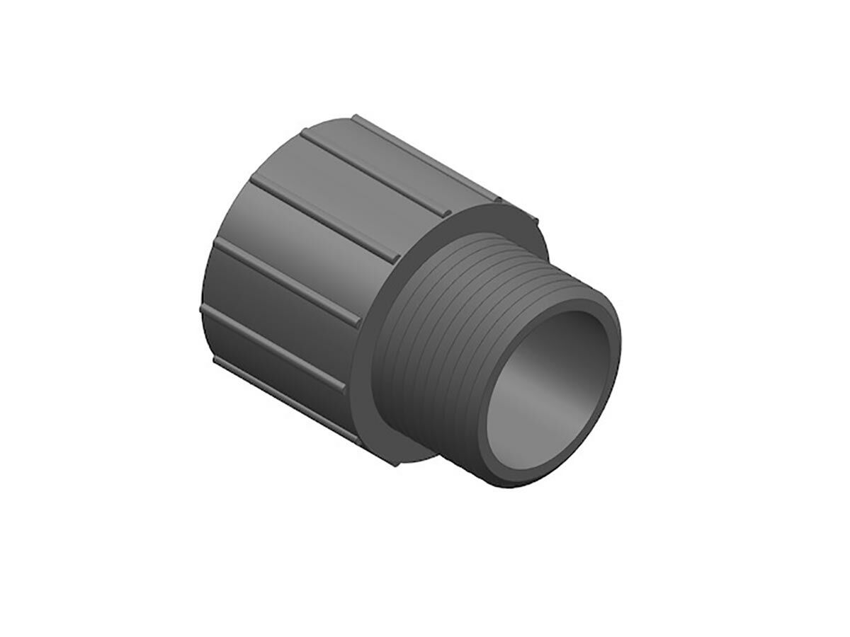 reece Schedule 80 PVC-U Valve Socket 20mm Plain Female x 20mm NPT Male