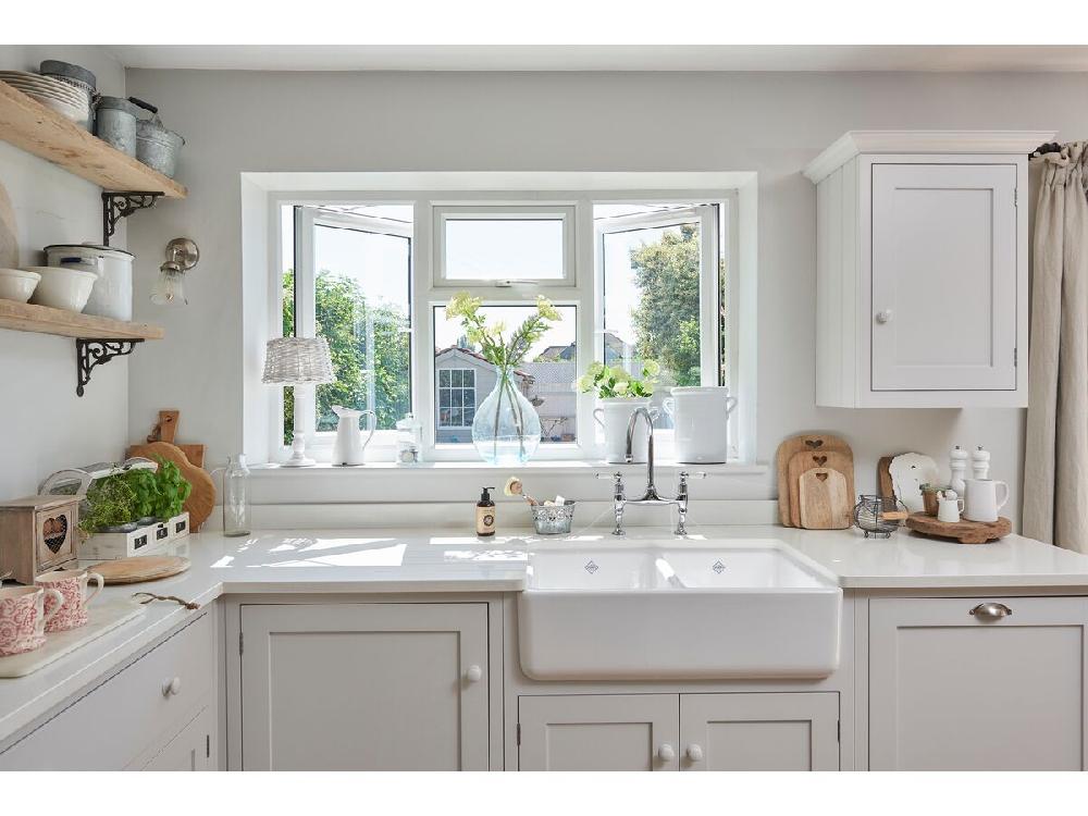 Reece Shaws Lancaster Double Bowl 800mm Fireclay Butler Sink