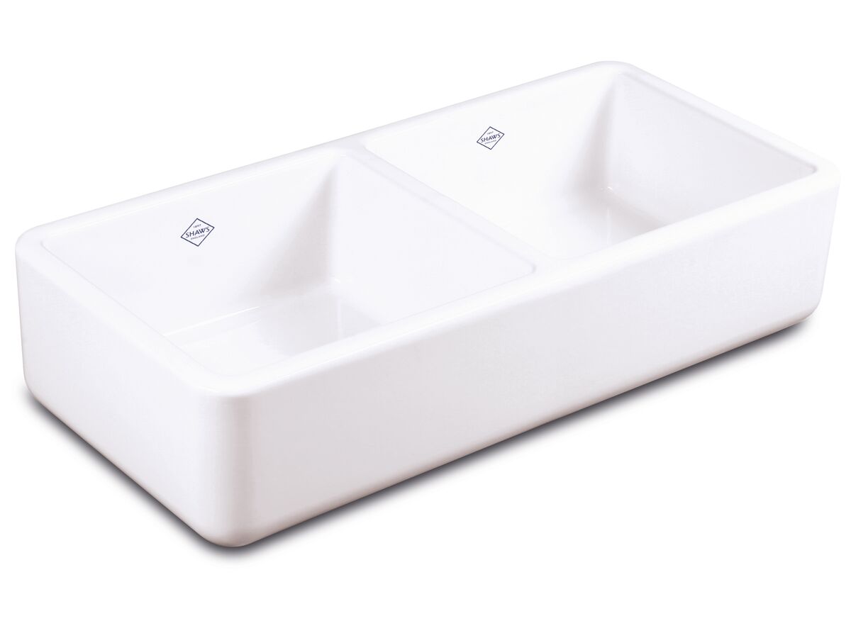 reece Shaws Lancaster Double Bowl 800mm Fireclay Butler Sink