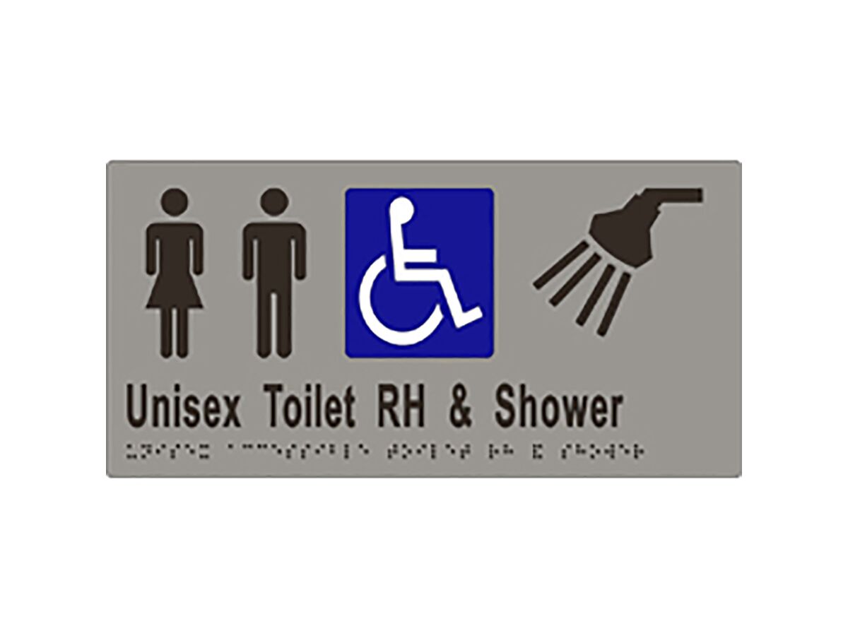 reece Sign Braille Unisex Accessible Wc Right Hand & Shower Stainless Steel