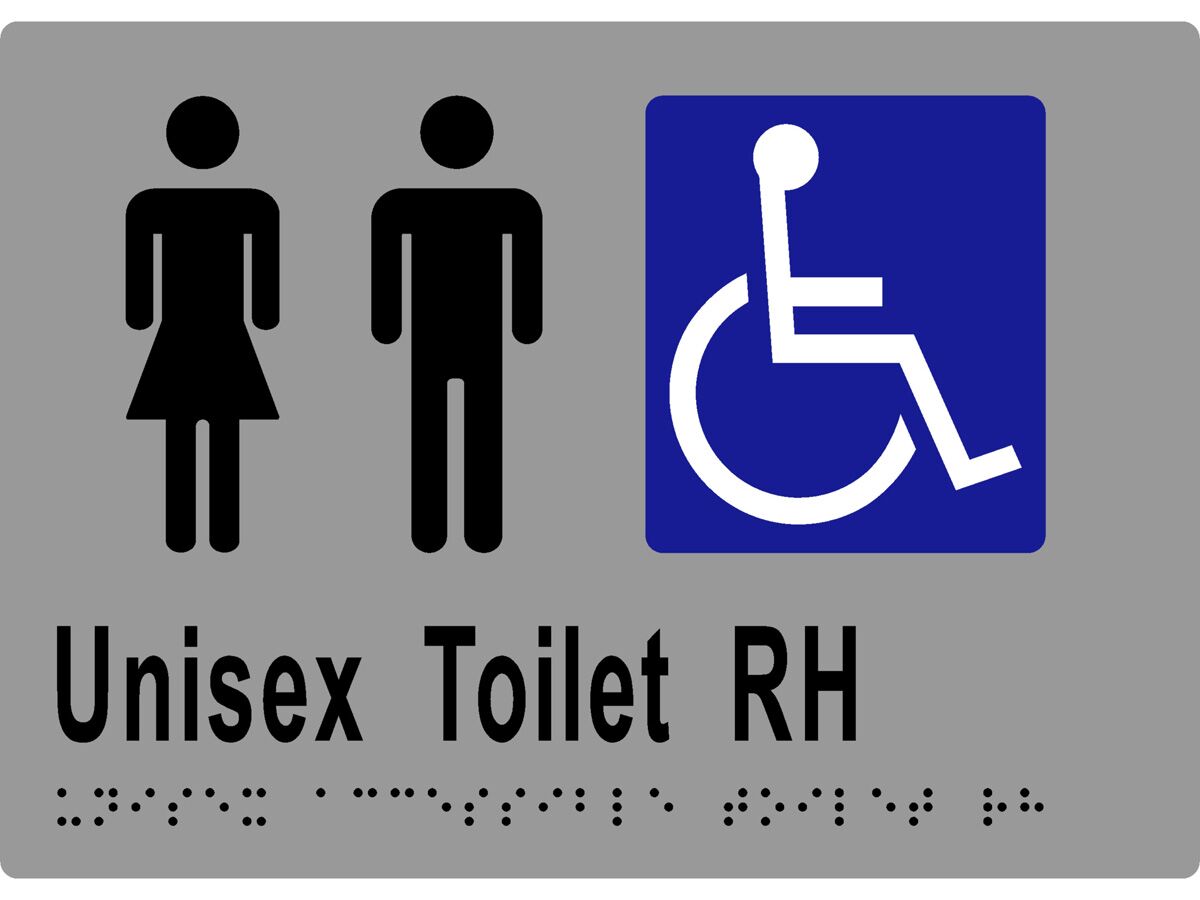 reece Sign Braille Unisex Accessible Wc Right Hand Stainless Steel
