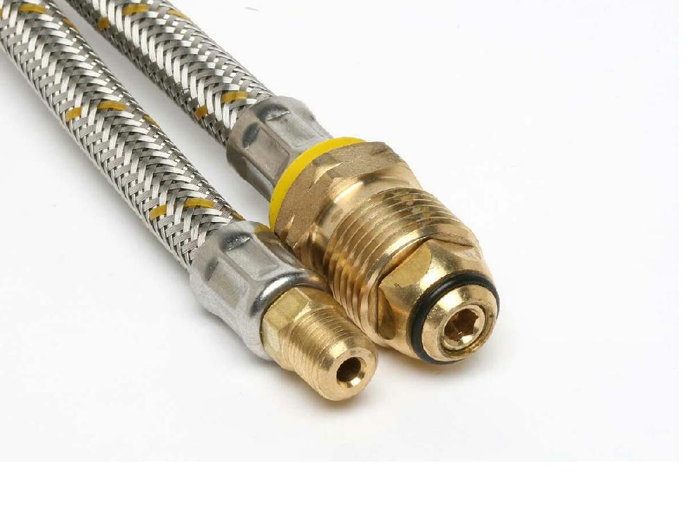 reece Stainless Steel Gas 8mm Pigtail x Inverted Flare 450mm