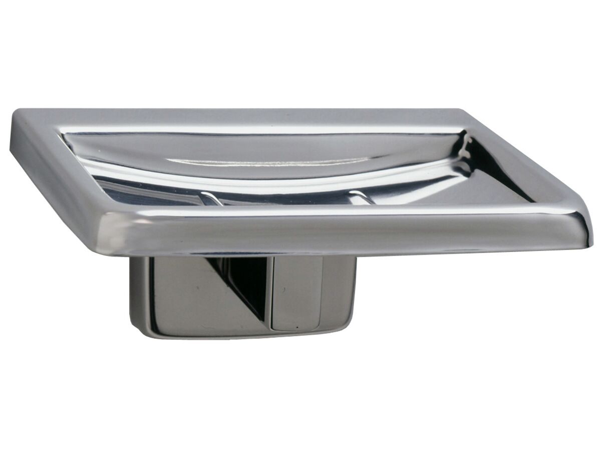 reece Stainless Steel Soap Dish with Drain Holes Bright
