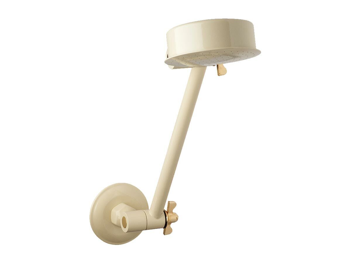 reece Standard All Directional Shower Arm & Rose Ivory/Gold (3 Star)
