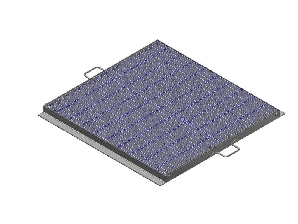 reece Steel Grate & Frame Galvanized 900mm x 900mm "D" Cast-In