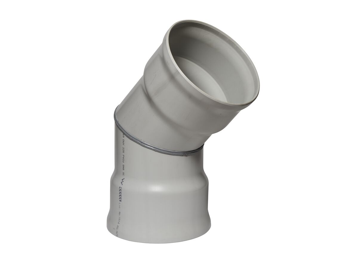 reece Stormflo 45 Degree Bend SN8 225mm Female / Female PVC