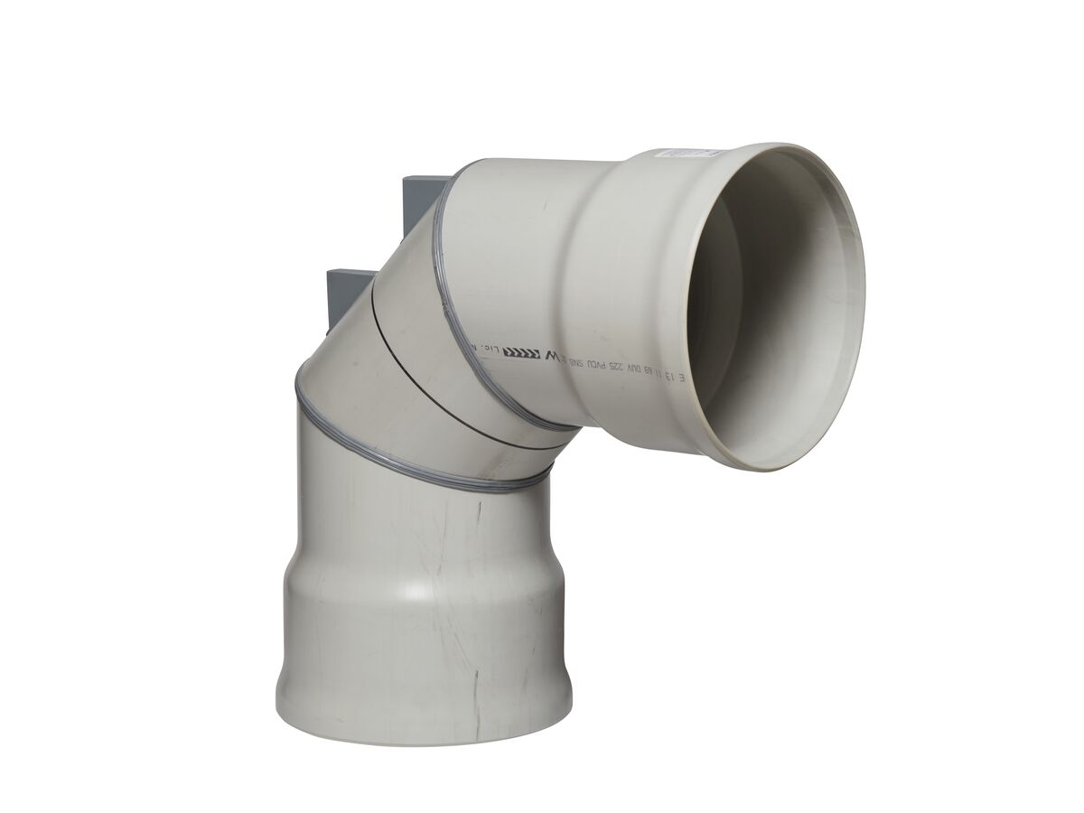 reece Stormflo 88 Degree Bend SN8 225mm Female / Female PVC