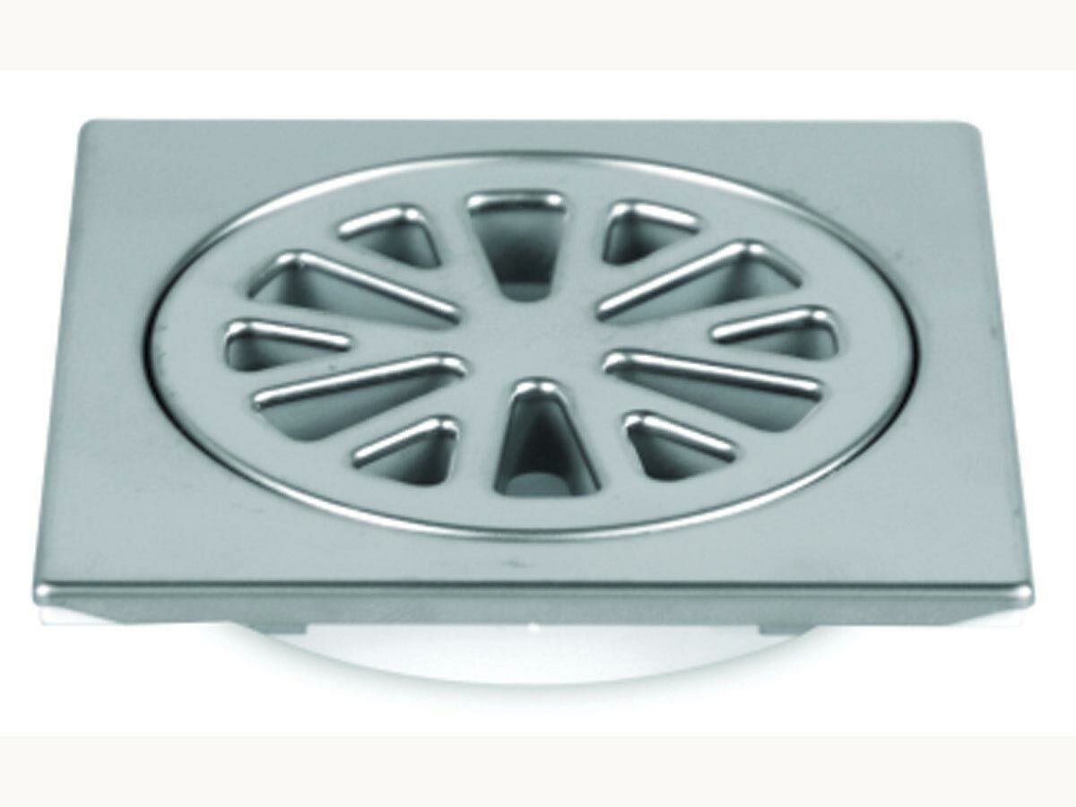 reece Stubby Floor Grate Stainless Steel Square 100mm