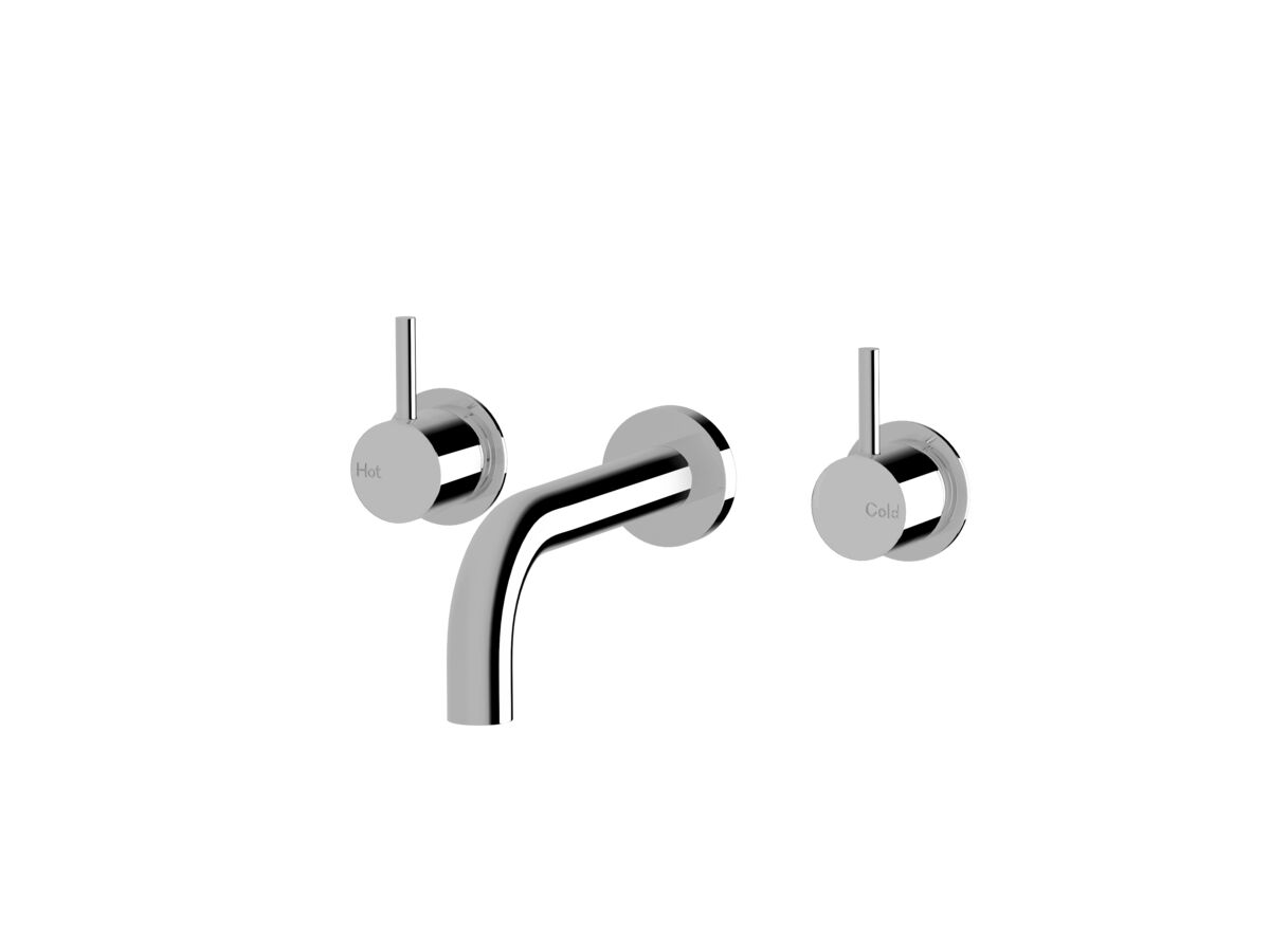 reece Sussex Scala 25mm Wall Basin Set Curved 160mm Chrome (6 Star)