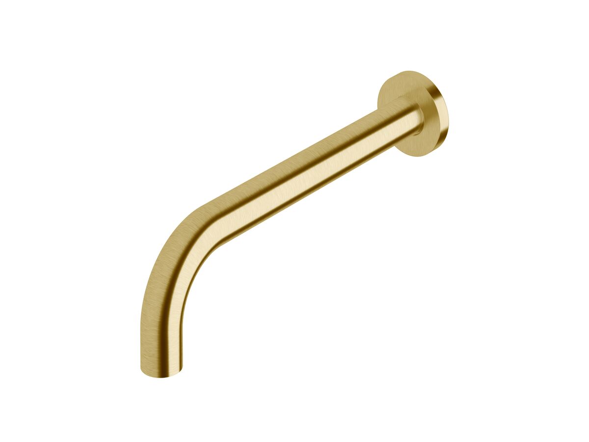 Reece Sussex Scala 25mm Wall Outlet Curved 200mm LUX PVD Brushed Pure Gold (3 Star)