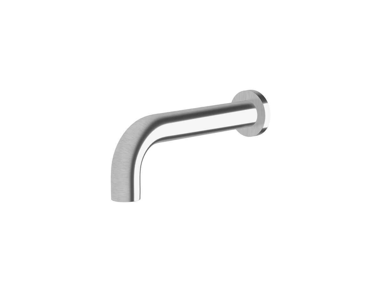 reece Sussex Scala 32mm Curved Wall Bath Outlet 200mm Satin Chrome