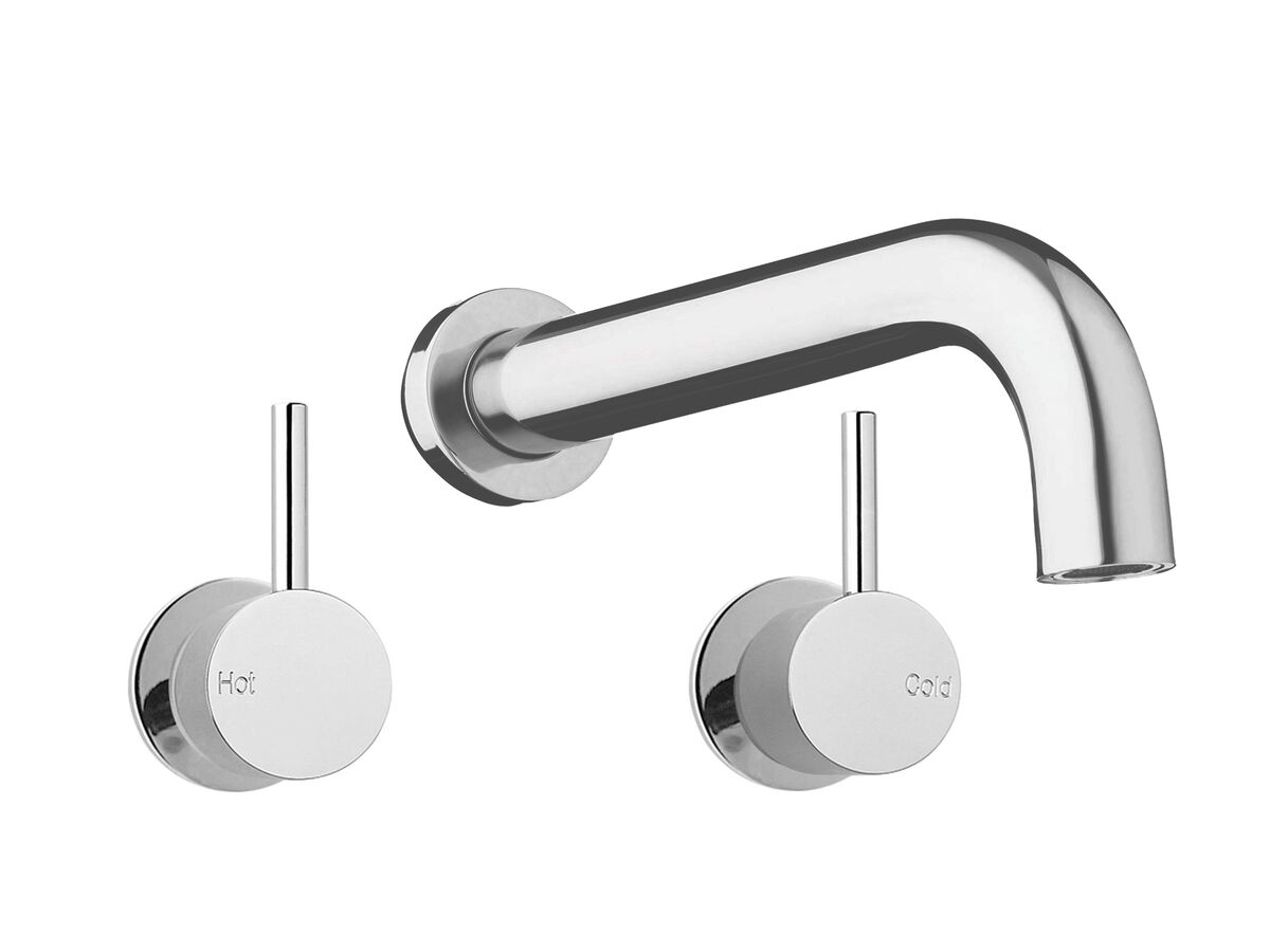 reece Sussex Scala 32mm Wall Basin Set Curved 250mm Chrome (6 Star)