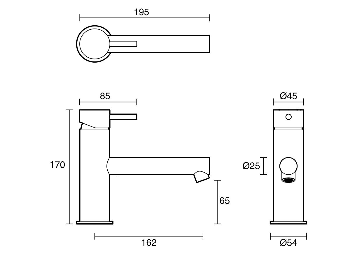 Reece Sussex Scala Basin Mixer Tap With 150mm Outlet LUX PVD Brushed Platinum Gold (6 Star)