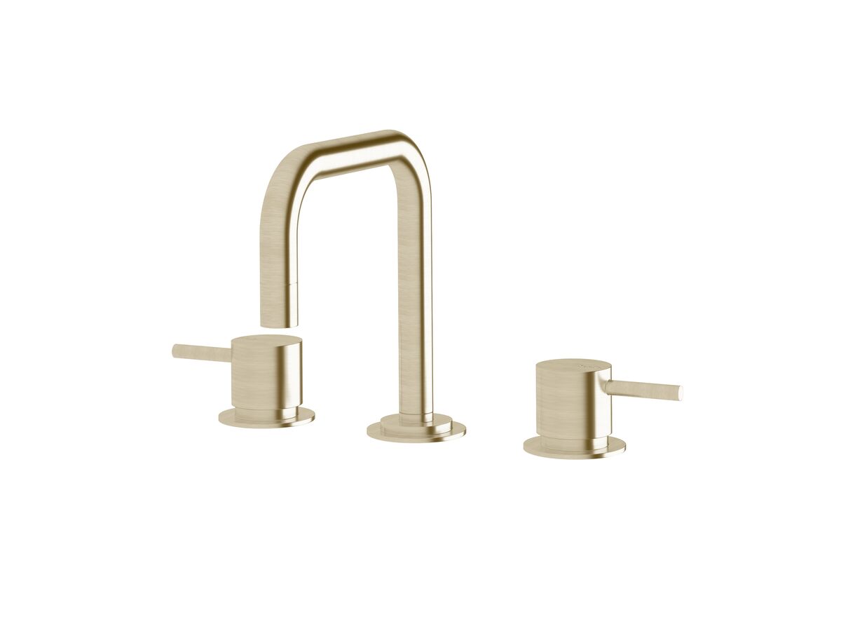 reece Sussex Scala Basin Set Square LUX PVD Brushed Platinum Gold (5 Star)