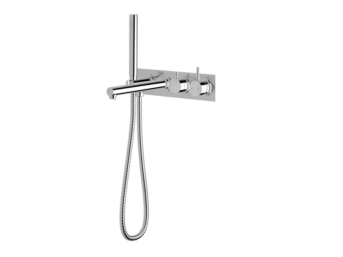 reece Sussex Scala Bath Mixer Diverter System 250mm Outlet Right Hand Operation with Handshower Chrome (3 Star)