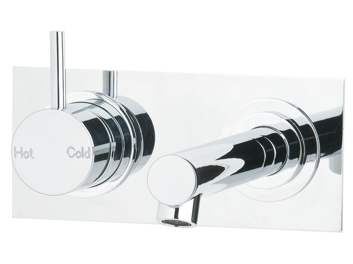 reece Sussex Scala Bath Mixer Tap Outlet System Straight 200mm Left Hand Operation Chrome