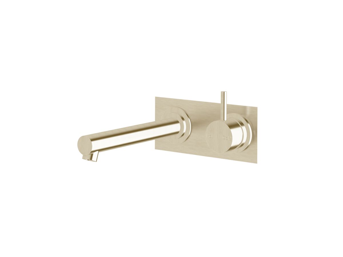 reece Sussex Scala Bath Mixer Tap Outlet System Straight 200mm Right Hand Operation LUX PVD Brushed Platinum Gold