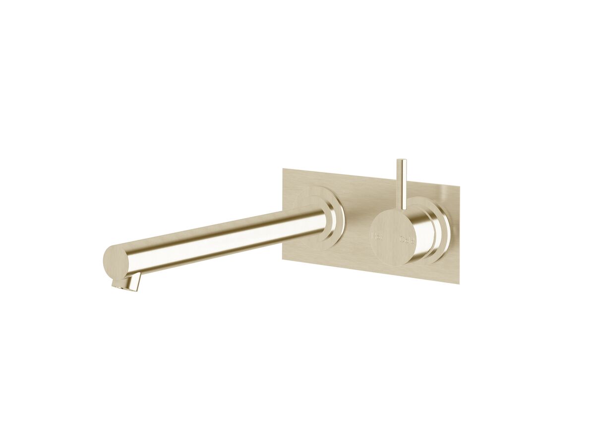 reece Sussex Scala Bath Mixer Tap Outlet System Straight 250mm Right Hand Operation LUX PVD Brushed Platinum Gold