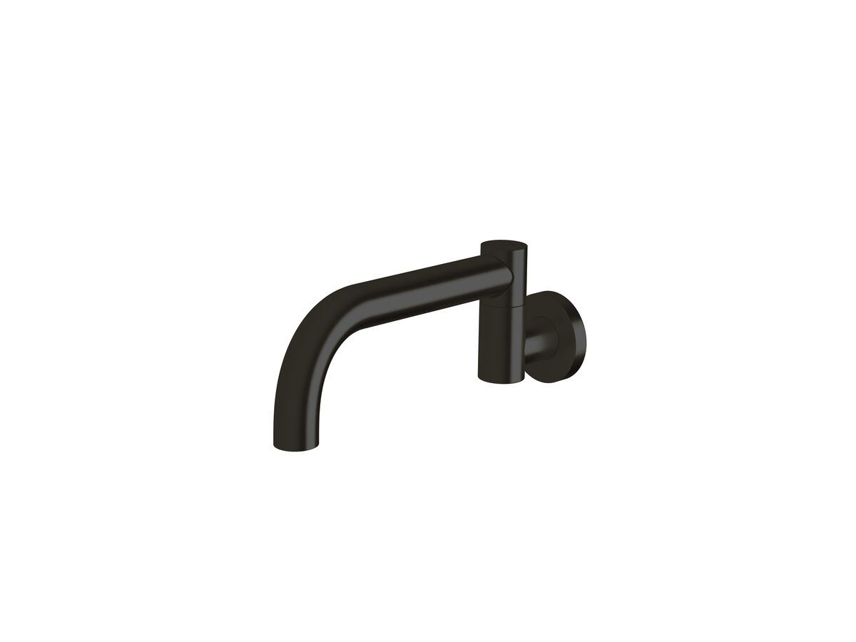 reece Sussex Scala Bath Outlet Swivel Curved 210mm LUX PVD Matte Opium Black