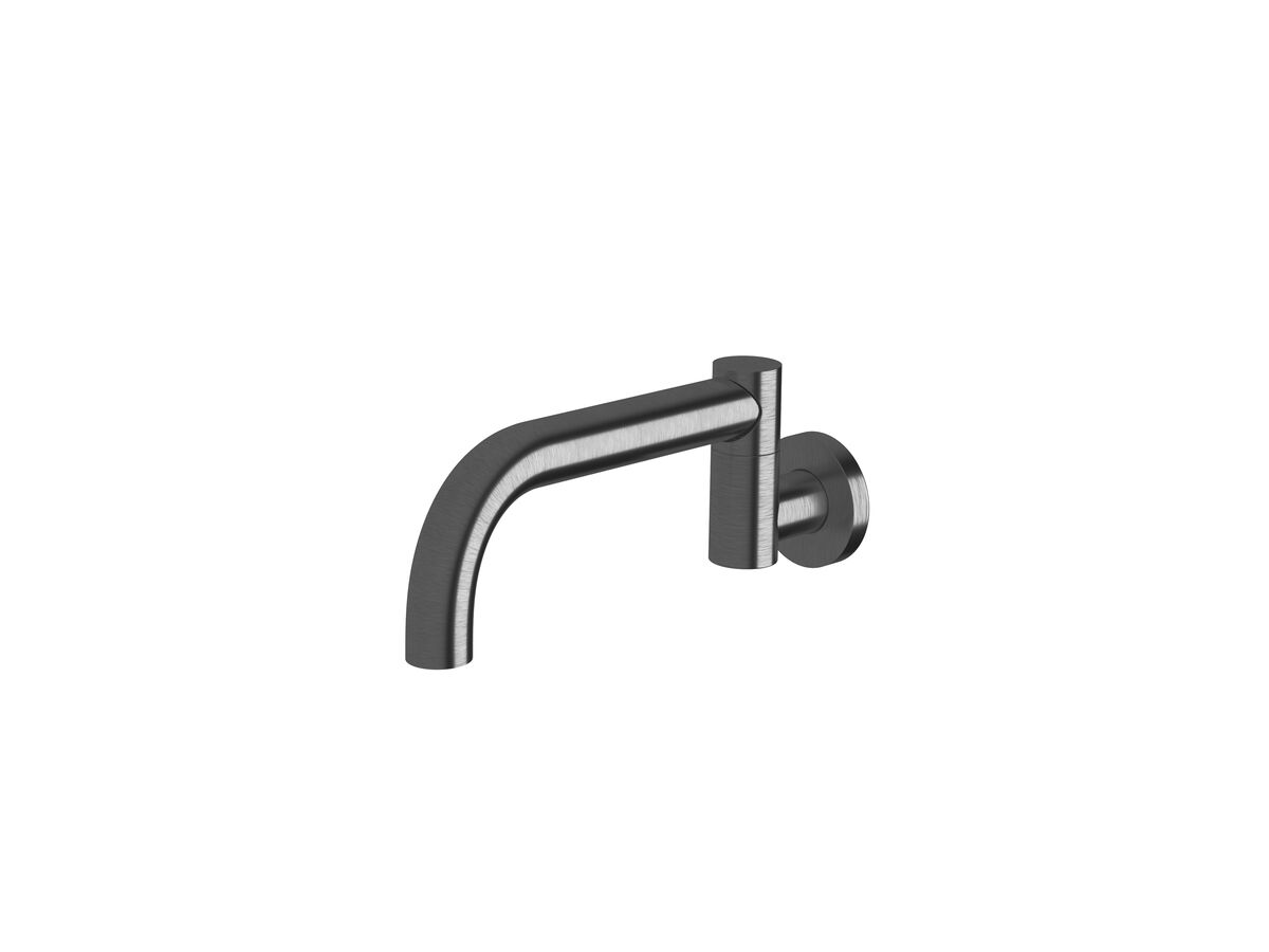 reece Sussex Scala Bath Outlet Swivel Curved 210mm LUX PVD Brushed Smoked Gunmetal