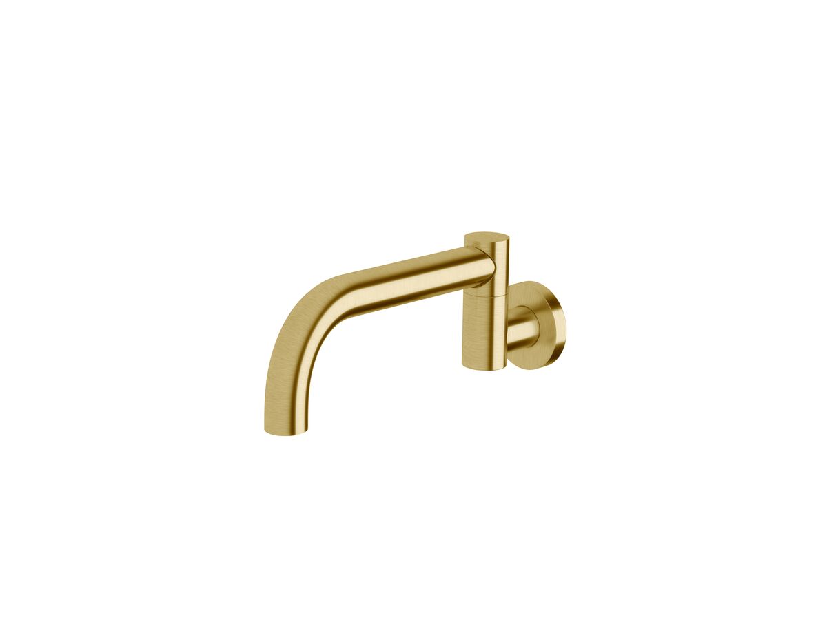 reece Sussex Scala Bath Outlet Swivel Curved 210mm LUX PVD Brushed Pure Gold