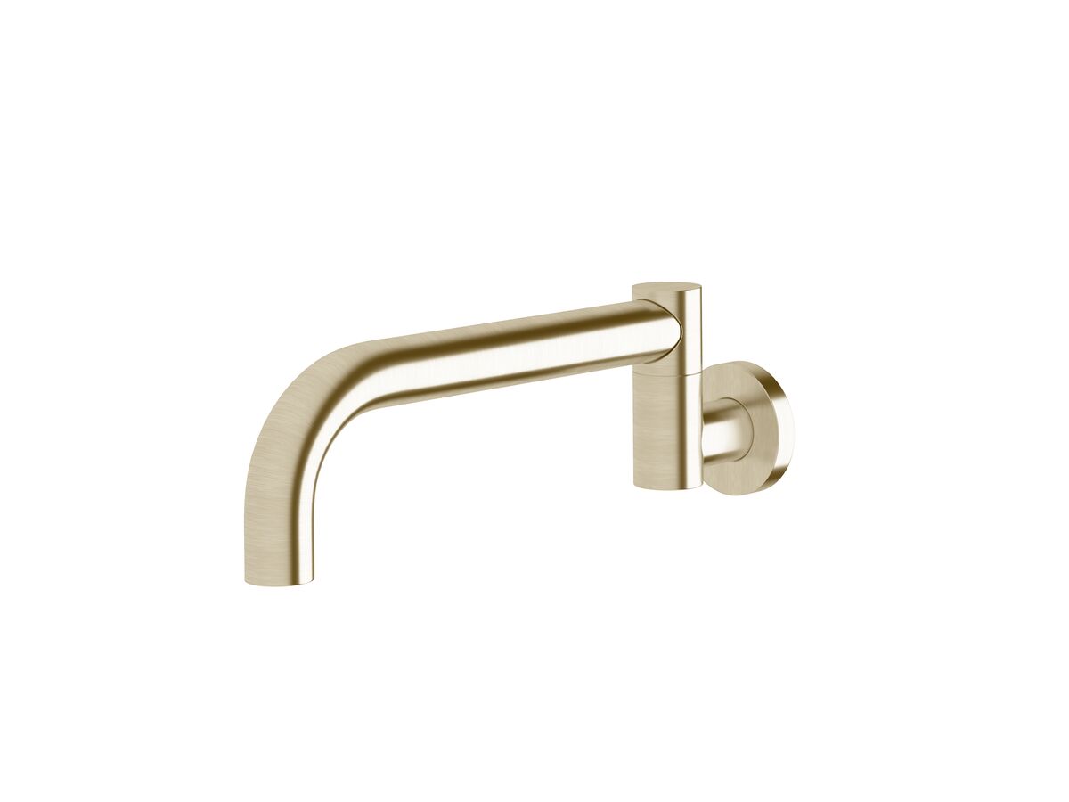 reece Sussex Scala Bath Outlet Swivel Curved 250mm LUX PVD Brushed Platinum Gold