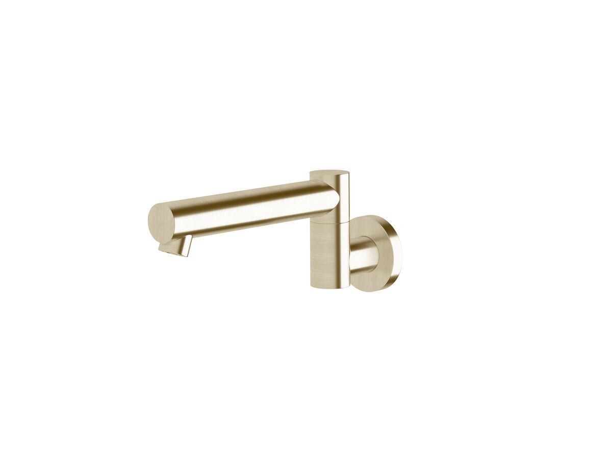 reece Sussex Scala Bath Outlet Swivel Straight 200mm LUX PVD Brushed Platinum Gold