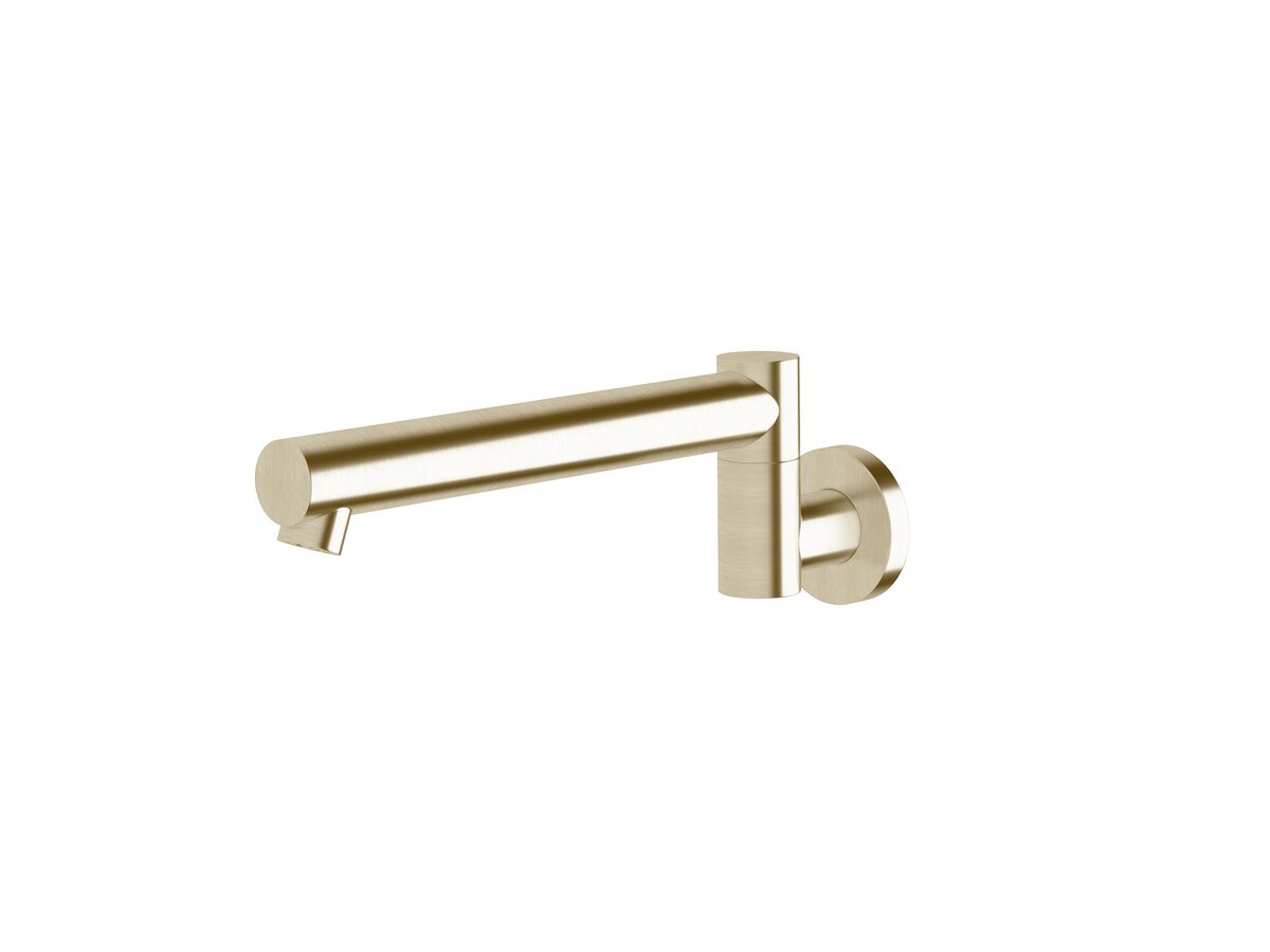 reece Sussex Scala Bath Outlet Swivel Straight 250mm LUX PVD Brushed Platinum Gold