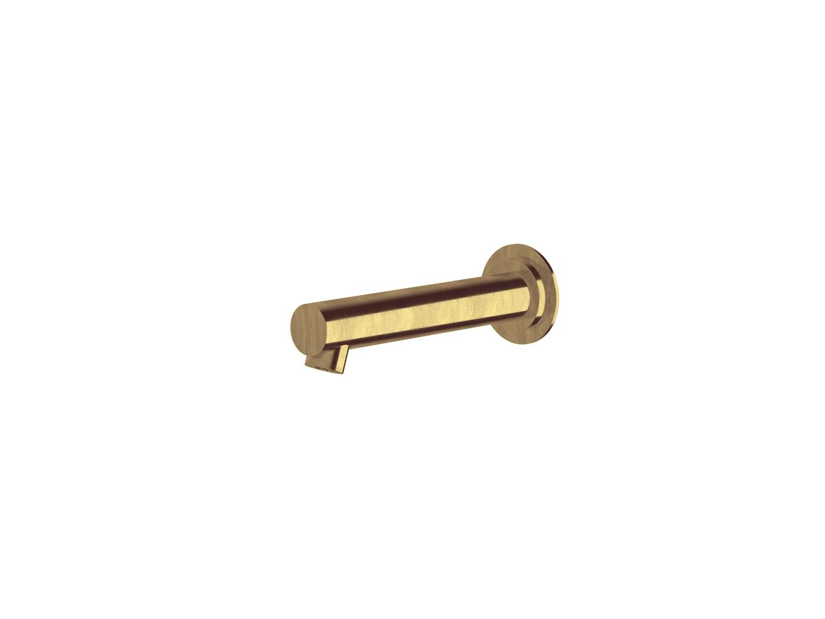 reece Sussex Scala Bath Wall Outlet 160mm Living Tumbled Brass