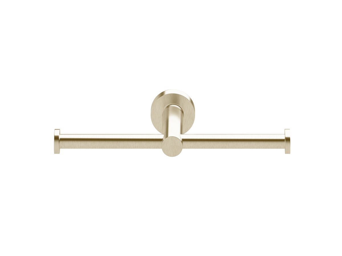 reece Sussex Scala Double Toilet Roll Holder LUX PVD Brushed Platinum Gold