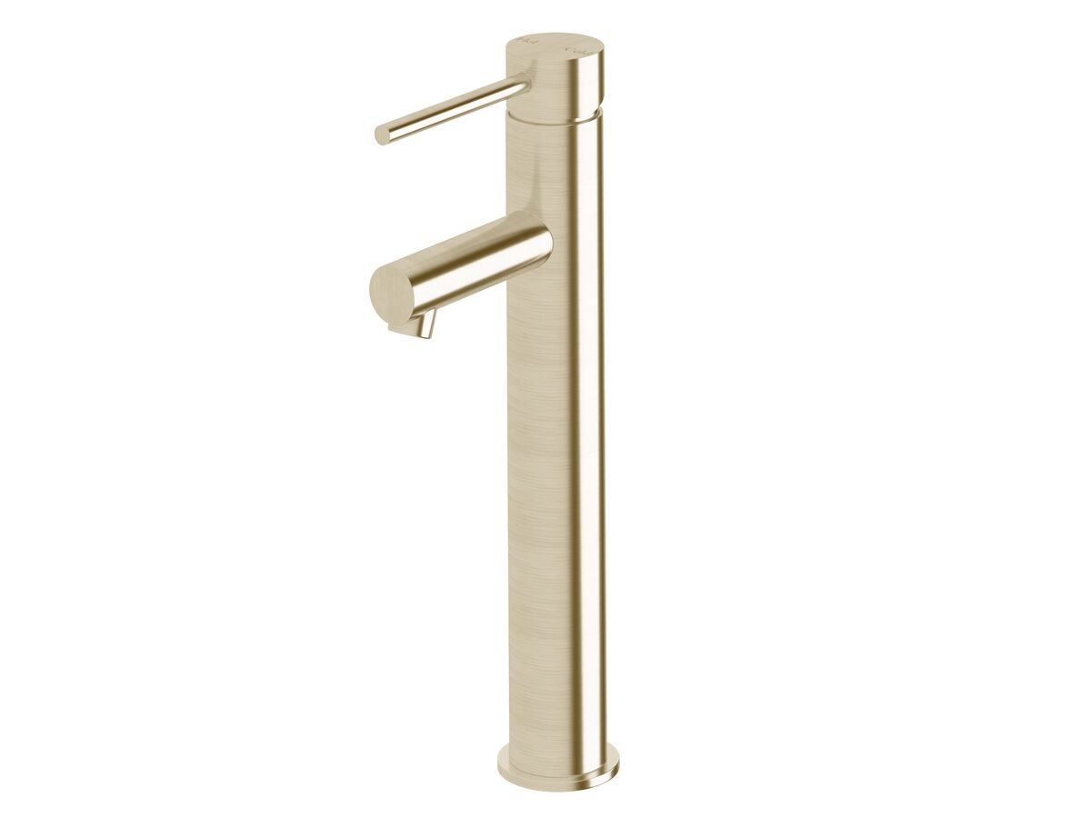 reece Sussex Scala Extended Basin Mixer Tap with 100mm Extension Pin LUX PVD Brushed Platinum Gold (5 Star)