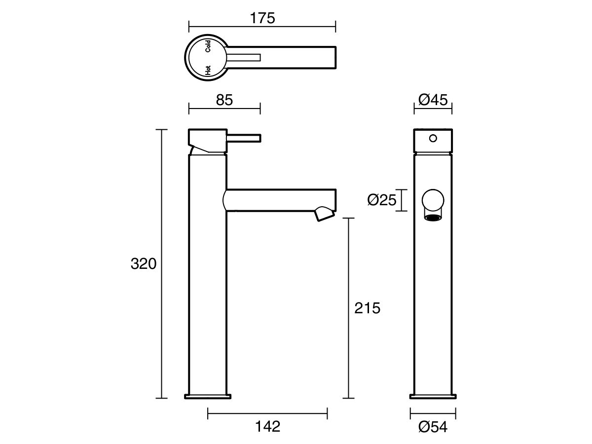 Reece Sussex Scala Extended Basin Mixer Tap With 130mm Outlet Chrome (6 Star)