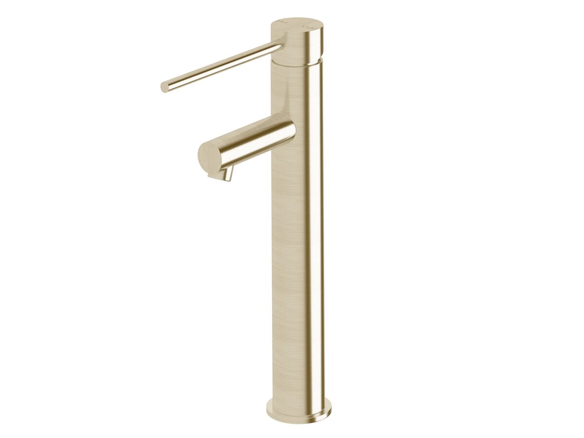 reece Sussex Scala Extended Basin Mixer Tap with 150mm Extension Pin LUX PVD Brushed Platinum Gold (6 Star)