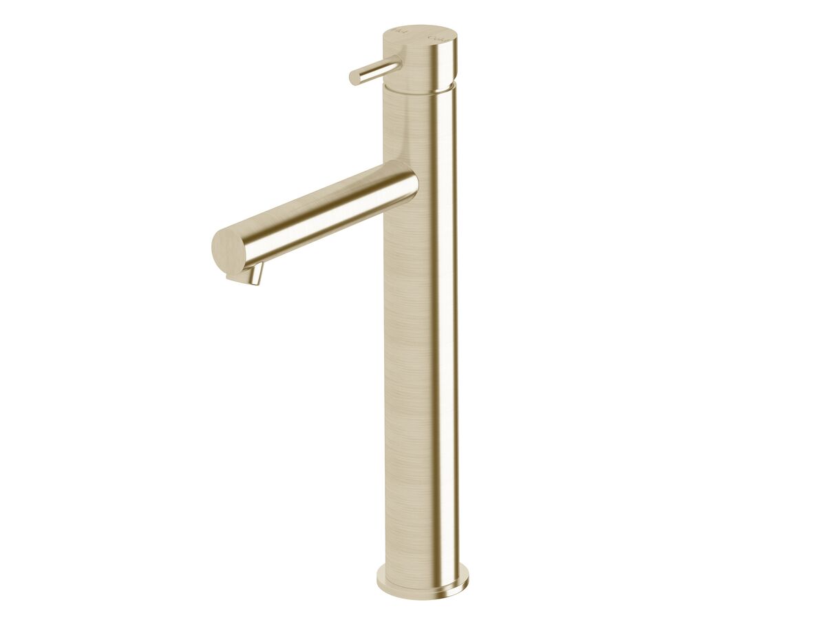 reece Sussex Scala Extended Basin Mixer Tap with 150mm Outlet LUX PVD Brushed Platinum Gold (6 Star)