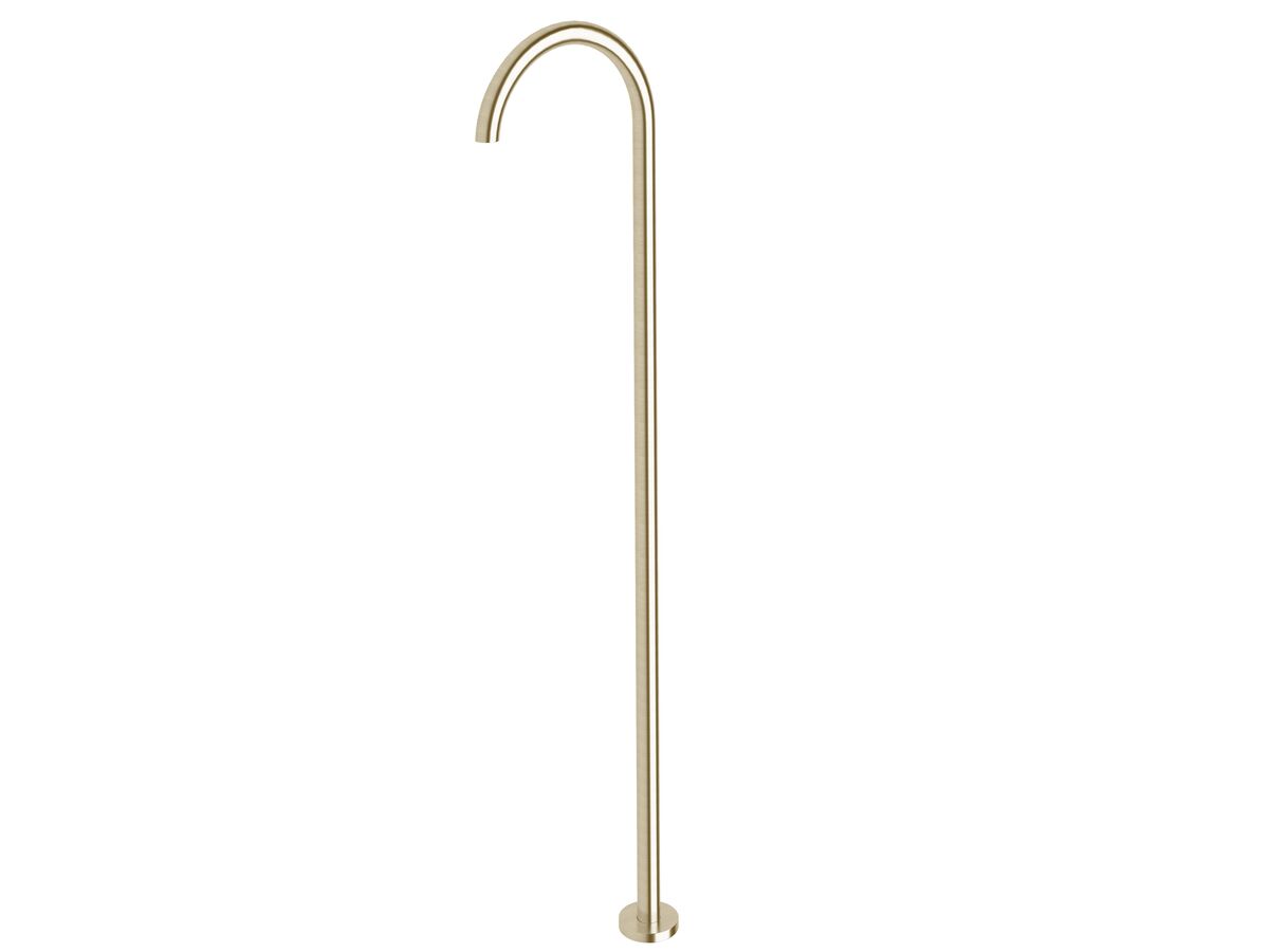 Reece Sussex Scala Floor Mounted Basin Outlet Curved LUX PVD Brushed Platinum Gold