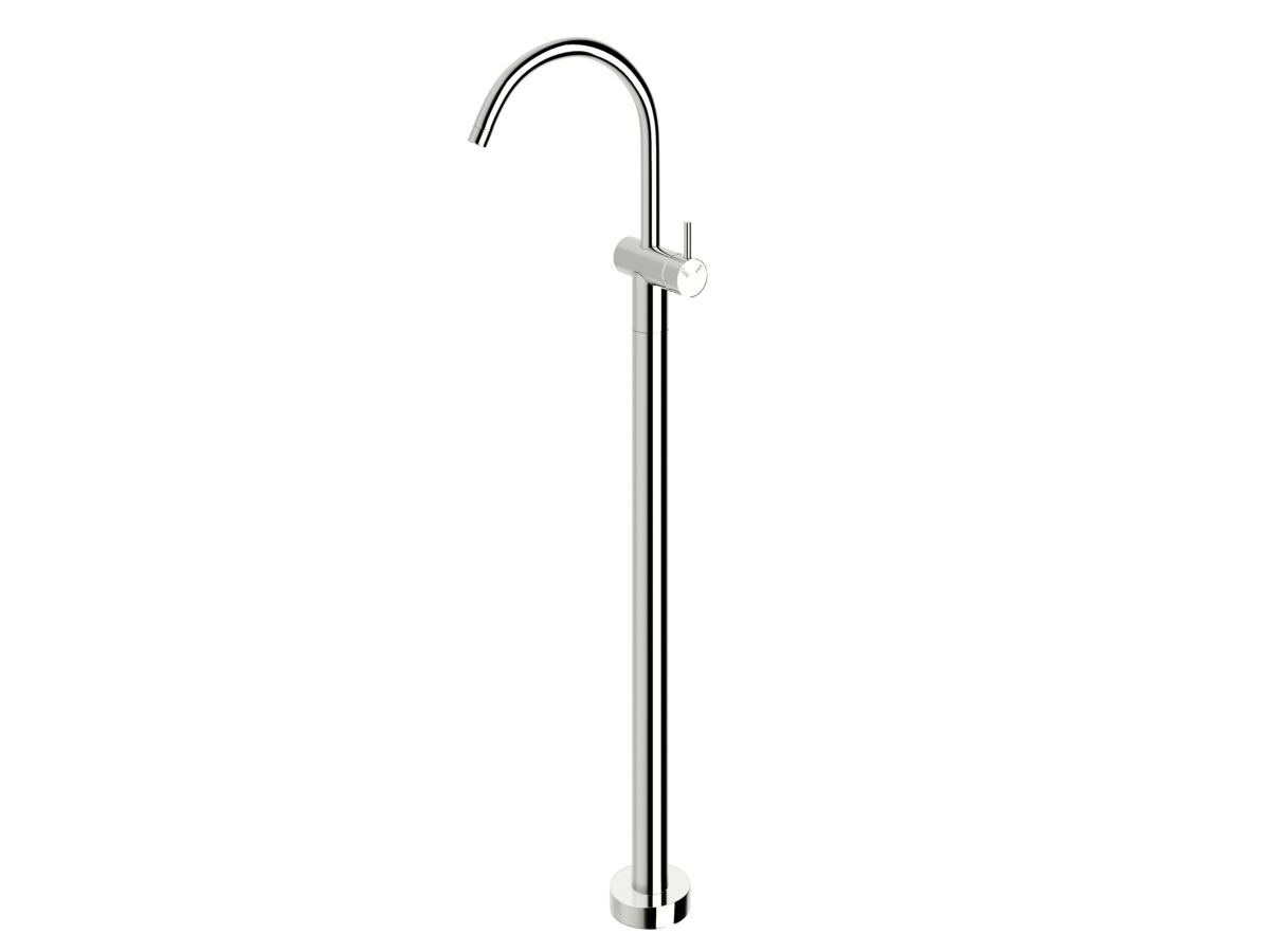 reece Sussex Scala Floor Mounted Bath Mixer Tap Curved Outlet Chrome